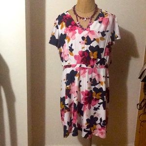 Like new, multi color floral print dress